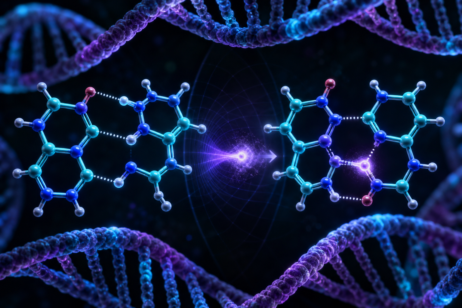 Rare tautomer forms from quantum tunneling in DNA